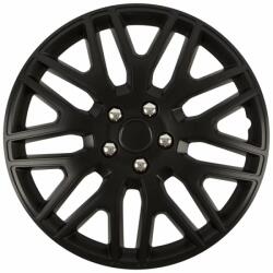 Cridem Set 4 capace roti Cridem Dakar 17 inch, negru/crom, din ABS rezistent (CRI1778NCBL)