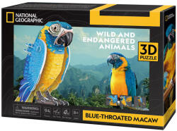  3D puzzle National Geographic- Kéktorkú ara papagály (3D-DS1097)