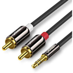UGREEN Cablu audio Ugreen AV116, 1x Jack 3.5 mm Male - 2x RCA Male, 2 m, Negru (10584)