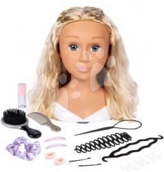 Smoby Fésülhető babafej fodrásznőnek szőke hajkoronával My Beauty Blonde Styling Head Smoby frizurák készítésére 19 kiegészítővel (SM320317)