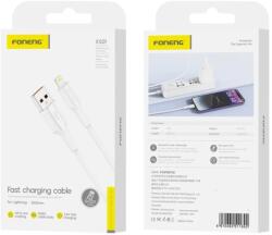FONENG kábel XS01 Lightning 2.4A 1M Fehér