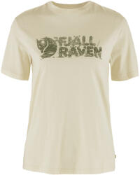 Fjällräven Lush Logo T-shirt W női póló M / bézs/fehér