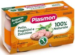 PLASMON Ястие Plasmon - Пилешко със зелен фасул и тиквички, 2 х 120 g (4256) - ozone