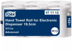 Tork tekercses kéztörlő elektromos adagolókhoz - 2 rétegű, hófehér, 140m (Karton - 6 tek) (471113)