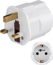 Goobay EU - UK földelt átalakító adapter fehér (45353) (45353)