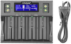 LiitoKala Lii-D4XL akkumulátor töltő akár 4 db 32700-as akku töltésére