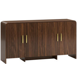 HOMCOM Sideboard bufet 152 cm cu uși Soft-Close, dulap TV pentru televizoare până la 182, 88 cm, nuc maro | Aosom Romania (83A-480V90WN) Bufet