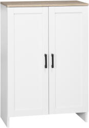 HOMCOM Bufet mobilier bucătărie depozitare cu placard cu uși și rafturi reglabile, 60 x 30 x 90 cm, alb | Aosom Romania (838-338V81WT) Bufet