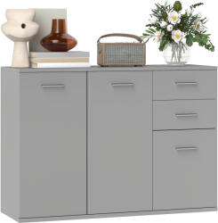 HOMCOM Dulap 3uși+2sertare gri 106x35x76 | Aosom Romania (837-003V00LG) Bufet