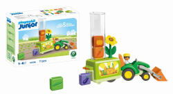 Playmobil - Junior dezvoltare prin joaca Tractor cu incarcatura si semanatoare (PM71773) - roua