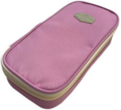S-Cool Penar etui cu 2 fermoare S-COOL SC2850, 21 x 6.5 x 11 cm, Motiv urban, Pink (SC2850) Penar