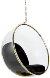 King Home Bubble Gold Akril Függőfotel Fekete Bársony Párnával (JH-200-GOLD)