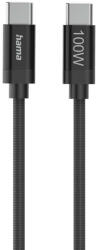Hama Кабел Hama, от USB-C(м) към USB-C(м), 1.5m, 100W, черен (201740)