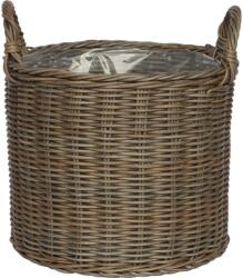  Polirattan fogantyús kosár 33 cm x 34, 5 cm szürke (602882)