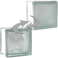 Fuchs Design BM Wolke üvegtégla egy oldalon szatinált 11, 5 cm x 11, 5 cm x 8 cm fehér