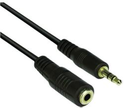 VCOM Аудио Кабел VCom CV202, 3.5mm Jack(м) към 3.5mm Jack(ж), 10m, черен (CV202)