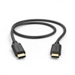 Hama USB-C - USB-C töltőkábel 0, 5m fekete (00201706) (00201706)