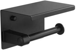 Metro Ceramica Mexen wc-papírtartó polccal, matt fekete 701197-70 (701197-70)