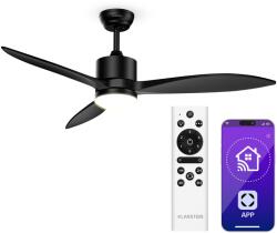 Klarstein Ventilator de tavan inteligent SkyBreeze cu lumină | 132 cm | 27 W | Silențios | LED | Lemn () - klarstein - 713,70 RON