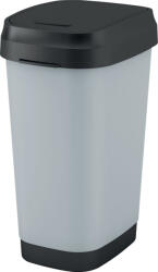 KIS Szemeteskuka, KIS Dual Swing Style L Steel, 50 l, szürke, 42 x 30, 5 x 60 cm, levehető csuklós fedél (TC2212728)