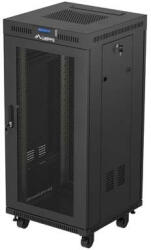Lanberg Standing 19" 24U Rack Installation Cabinet 600×600 FF01-6624-23B Perforated Door with LCD (Flat pack) V2 (FF01-6624-23BL)