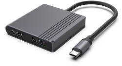 Gembird A-CM-HDMIFDPF-01 USB-C to HDMI + DP adapter, 4K 60Hz, black (A-CM-HDMIFDPF-01)