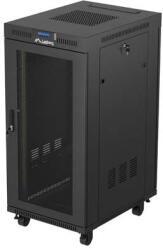 Lanberg Standing 19" 24U Rack Installation Cabinet 600×800 Black with Perforated Door and LCD (Flat Pack) V2 (FF01-6824-23BL)