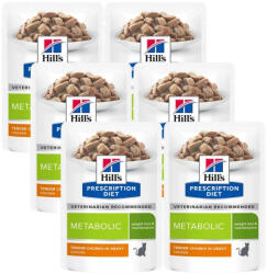 Hill's HILL'S PD Prescription Diet macskatáp Metabolic 6x85 g-os tasakban