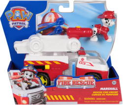 Spin Master Paw Patrol Fire Rescue - Marshall's fire brigade vehicle (with tilting ladder, projectile launcher and Marshall dog figure) (6072660) Papusa