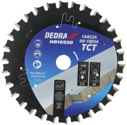 Dedra HB16530 Körfűrésztárcsa keményfémlapkás 165x20mm 30fogas SZENDVICSPANEL (HB16530)