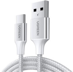 UGREEN Nickel-plated USB-C cable QC3.0 UGREEN 0.5m with aluminium plug White (60130) - boxon
