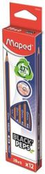 Maped Grafitceruza, 2B, háromszögletű, MAPED Black Peps Navy 12db/doboz (850822)