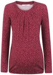  Kismamablúz, köldökpántos, piros, hosszú ujjú, viszkóz elasztánnal, L INTL (hurtimex_4059555044638)