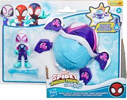 Spidey and His Amazing Friends Figurina cu vehicul, Spidey and his Amazing Friends, Water-Webs Ghost Turtle, G1466 Figurina