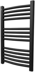 WENTOREX Arcos Central 500/1200 vízteres, ívelt törölközőszárító radiátor (matt fekete - 500 mm)