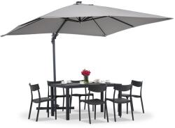 Garden Point Umbrelă de grădină Merano cu iluminare LED 3x3m Garden Point antracit (GAP1050)