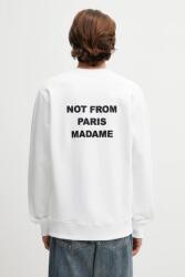 Drôle de Monsieur pamut melegítőfelső Le Sweatshirt Slogan - fehér L