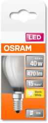 OSRAM Star LED fényforrás (izzó) kisgömb forma matt üveg búra, E14 foglalat, 4W, 470lm, 2700K meleg fehér ( 4058075436480 ) (4058075436480)