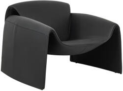 King Home Flessi Modern Műbőr Fotel Fekete (KHM-MSE011000326-E43)