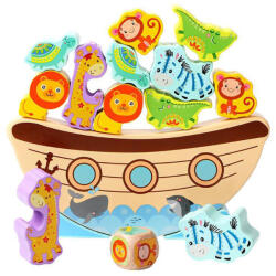 Leziter Egyensúlyozó fejlesztő fajáték, bárka állatokkal (BTE-7) - gardenet