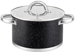 Cook Max Fazék üvegfedővel 20 cm 3, 6 literes Prémium rozsdamentes fekete CKM805B/3 (CKM805B/3)