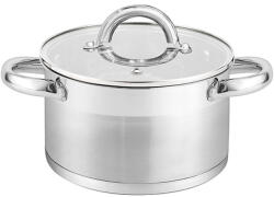 Cook Max Fazék üvegfedővel 18 cm 2, 6 literes Prémium rozsdamentes Silver CKM805S/2 (CKM805S/2)