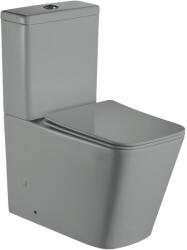 Welland Cono Rimless kompakt/monoblokk WC szett + soft-close slim WC ülőke (szürke) - miniwebshop