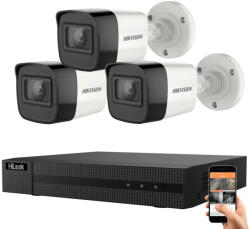 Hikvision HiLook 5 megapixeles 3 kamerás kamerarendszer 30 méter látótávolsággal