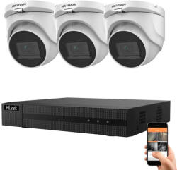 Hikvision HiLook 5 megapixeles 3 dome kamerás rendszer 30 méteres látótávolsággal