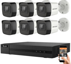 Hikvision HiLook 5 megapixeles 6 kamerás kamerarendszer 30 méter látótávolsággal