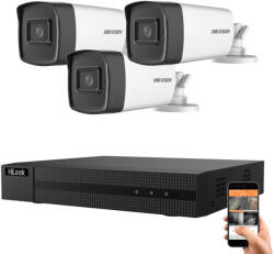 Hikvision HiLook 5 megapixeles 3 csőkamerás rendszer 40 méter látótávolsággal