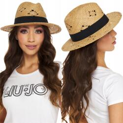 DEMUR Női Kalap nyári napvédő természetes szalma rafia könnyű (kapelusze damskie słomiane letnie plażowe)
