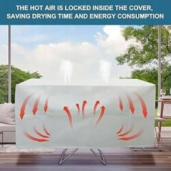  Delixike Fűthető mosó-szárítógép fedél, 145 x magasság 68 x szélesség 53 (6845134) Ruhaszárító