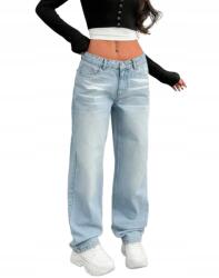 Shein Egyenes Szárú Női Farmernadrág Alacsony Derékkal 38-AS